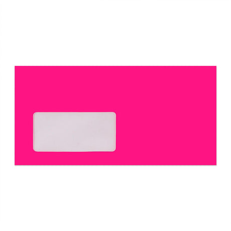 110x220 mm (DL) Neon Roze Envelop met Venster