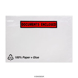 Papieren transparant documentenhoesje - geprint