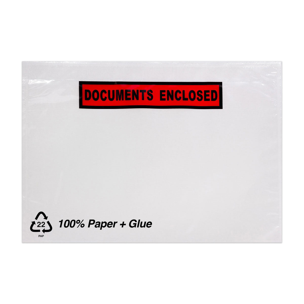 Papieren transparant documentenhoesje - geprint