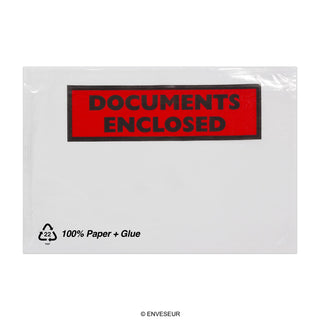 Papieren transparant documentenhoesje - geprint