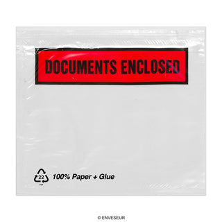 Papieren transparant documentenhoesje - geprint