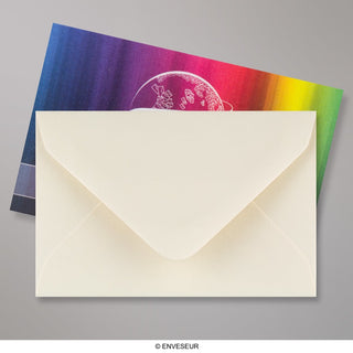 62x94 mm Ivoor Geweven Envelop