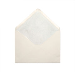Paper Lined Envelopes Ivory + White Fancy Paper 114 x 162 mm (C6)