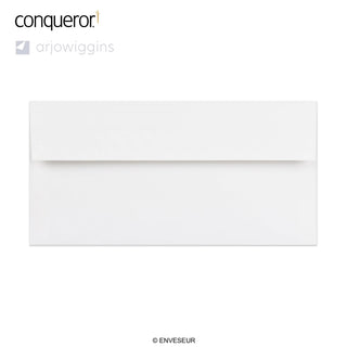 110x220 mm (DL) Briljant Wit Conqueror Geweven Envelop