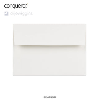 114x162 mm (C6) Hoog Wit Conqueror Geweven Envelop